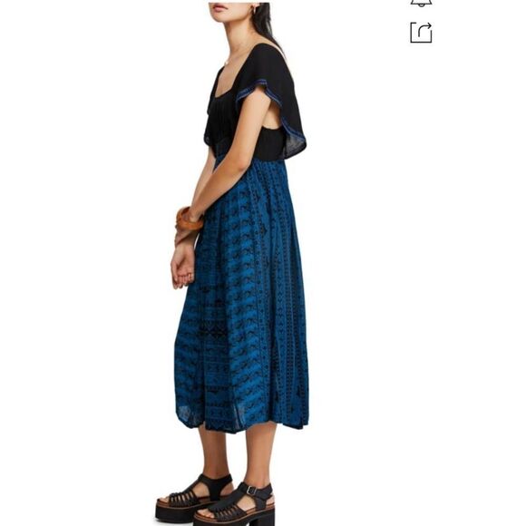 NWT FREE PEOPLE In Search Of Paradise Midi Dress - Picture 2 of 6